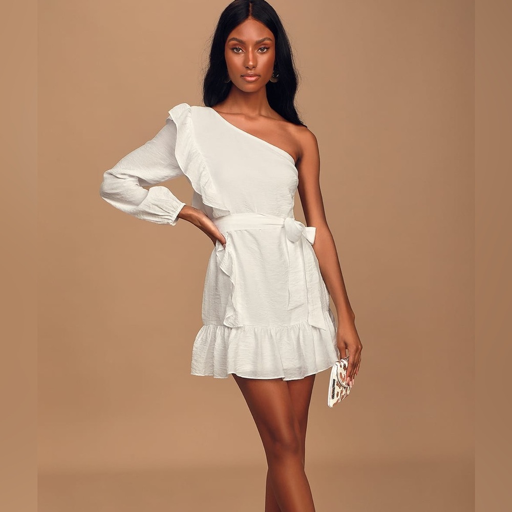 Lulus Weekend wonder one shoulder dress